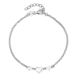 hjärta armband i silver