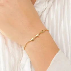 hjärta armband i förgyllt silver
