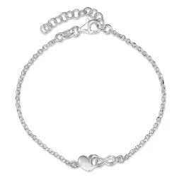 hjärta armband i silver