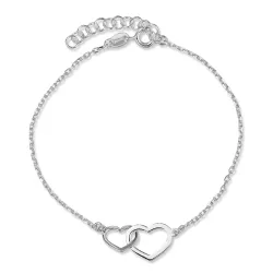 hjärta armband i silver