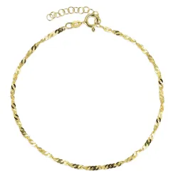 fotlänk  i förgyllt silver 24 + 3 cm x  