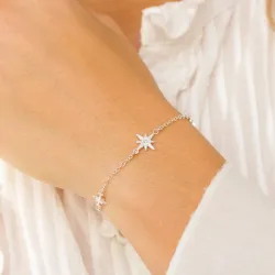 stjärna armband i silver