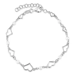 hjärta armband i silver