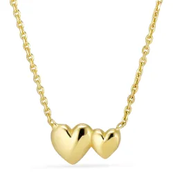 hjärta halsband i förgyllt silver
