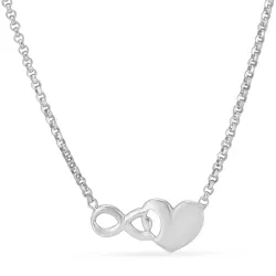 hjärta infinity halsband i silver