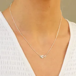 hjärta infinity halsband i silver