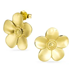 blommor örhängen i förgyllt silver