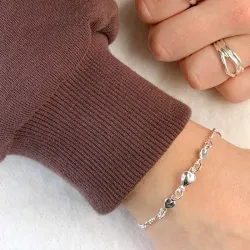 hjärta armband i silver