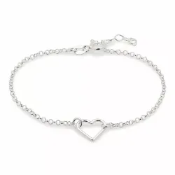 hjärta armband i silver