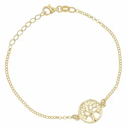 livets träd armband i förgyllt silver
