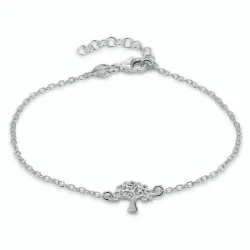 livets träd armband i rhodinerat silver med hängen i rhodinerat silver