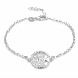 runt livets träd armband i silver med hängen i silver