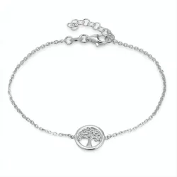 livets träd armband i rhodinerat silver med hängen i rhodinerat silver