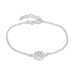 livets träd armband i rhodinerat silver med hängen i rhodinerat silver