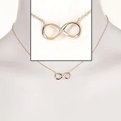 infinity halsband i förgyllt silver