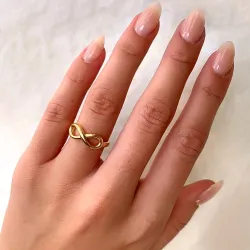 infinity ring i förgyllt silver