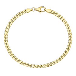 BNH panzerarmband i förgyllt silver 21 cm x 4,0 mm
