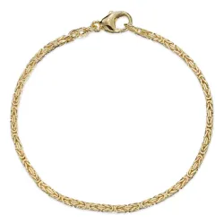 kungalänk armband i 8 karat guld 21 cm x 1,8 mm