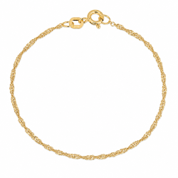 BNH singapore armband i 14 karat guld 17 cm x 1,5 mm