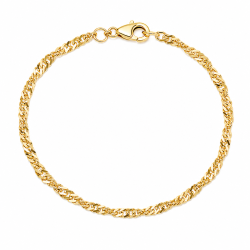 BNH singapore armband i förgyllt silver 21 cm x 2,3 mm