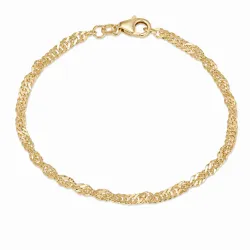 BNH singapore armband i 8 karat guld 17 cm x 2,9 mm