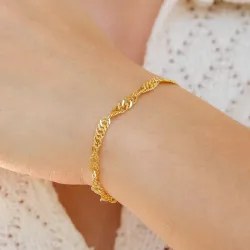 BNH singapore armband i 8 karat guld 18,5 cm x 3,5 mm