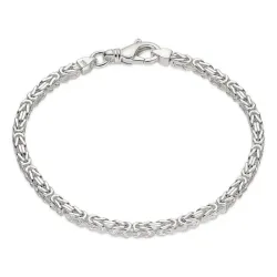 kungalänk armband i silver 17 cm x 2,8 mm