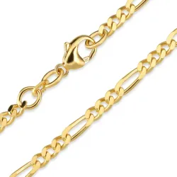 figarohalskedja i förgyllt silver 42 cm x 5,6 mm