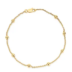 BNH Anker runda armband M. kula i 8 karat guld 17 cm x 1,3 mm