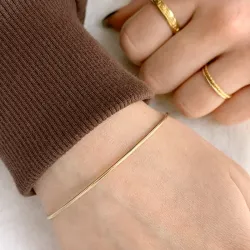 massiv BNH armring i 8 karat guld