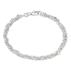 BNH singapore armband i silver 18,5 cm x 3,5 mm