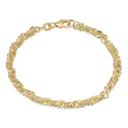 BNH singapore armband i förgyllt silver 18,5 cm x 3,5 mm