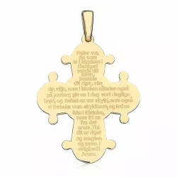 25 x 30 mm dagmarkors med fadervår i förgyllt silver - Amoré