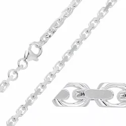 BNH anker facet halskedja i silver 38 cm x 2,6 mm