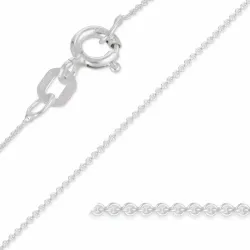 BNH Anker runda halsband i silver 40 cm x 0,8 mm