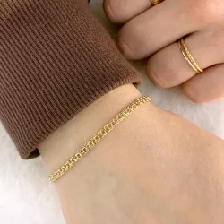 BNH bismark armband i 14 karat guld 18,5 cm x 3,5 mm
