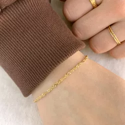 BNH singapore armband i 14 karat guld 18,5 cm x 2,3 mm