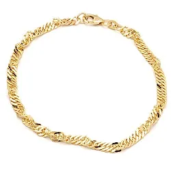 BNH singapore armband i 14 karat guld 18,5 cm x 3,5 mm