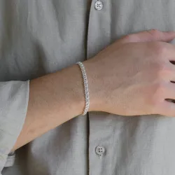 BNH bismark armband i silver 18,5 cm x 5,0 mm