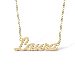 Namnhalsband med hänge i 9 karat guld - My Letter