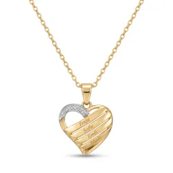 hjärta namnhalsband i 9 karat guld - My Letter