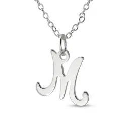 initial Namnhalsband med hänge i silver - My Letter
