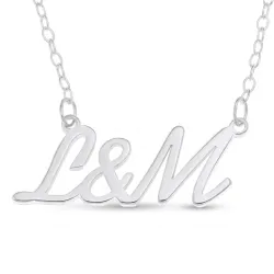 initial Namnhalsband med hänge i silver - My Letter