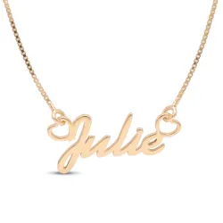 Namnhalsband med hänge i förgyllt silver - My Letter