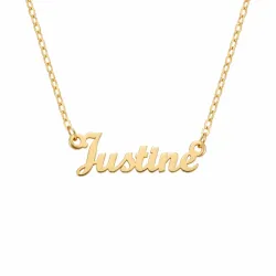 Namnhalsband med hänge i 9 karat guld - My Letter