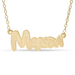 Namnhalsband med hänge i 9 karat guld - My Letter