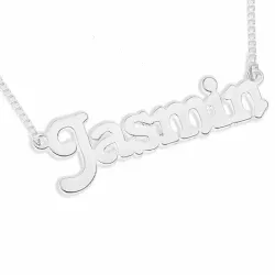 namnhalsband i silver - My Letter