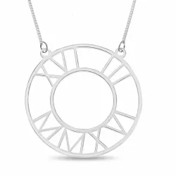 runda Namnhalsband med hänge i silver - My Letter