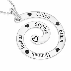 Namnhalsband med hänge i silver - My Letter