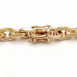BNH Anker facet armband i 14 karat guld 18,5 cm x 9,0 mm